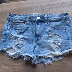 American Eagle hi-rise festival ripped denim short